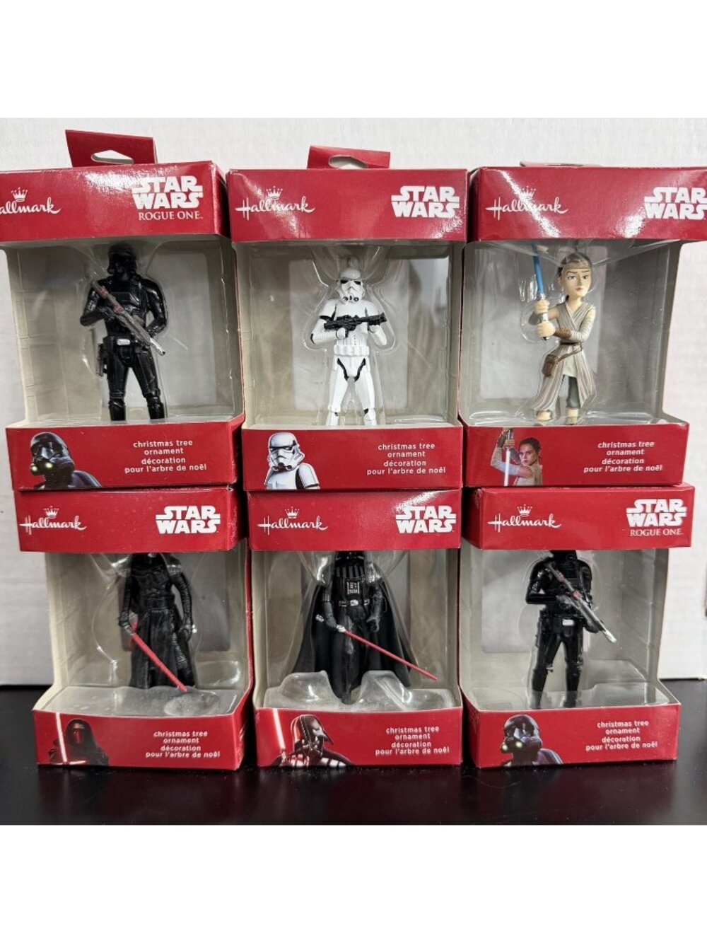 Lot Of 6 Hallmark Star Wars Rogue One Force Awakens Ornament Multicolor Plastic